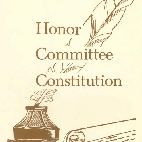 Honor Committee Constitution Pamphlet